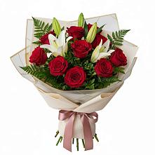 Букет цветов из:  Лилии и Розы #REPLACE_PRED# Троицком