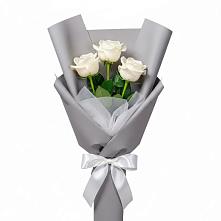 Букет 3 белые розы #REPLACE_PRED# Троицком