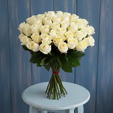 Букет 51 Белая роза Эдлесс Лав #REPLACE_PRED# Троицком