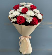Букет цветов из:  Розы и Хризантемы в Троицком
