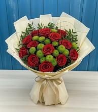 Букет цветов из:  Розы и Хризантемы в Троицком