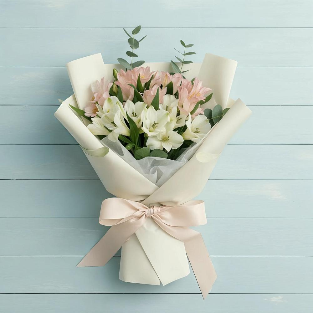 Букет цветов из: Альстромерии в Троицком